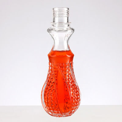 Glass Small Wine Bottle with Embossed Engraved Mini Liquor Decanter Stopper Lid 50ml 100ml