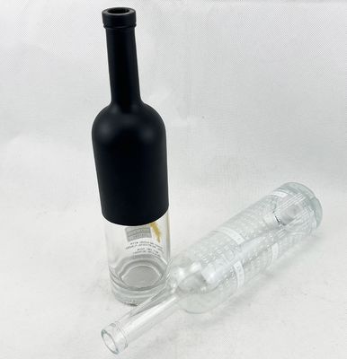 200ml 375ml 500ml 750ml 1000ml Glass Liquor Wine Whisky Bottle with Customized Logo