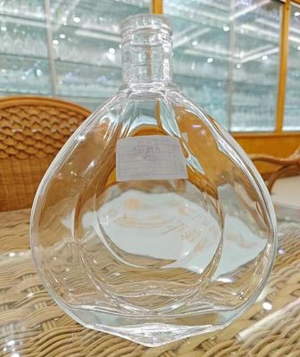 Transparent 500ml 700ml 750ml XO Brandy Glass Bottles with Round Shape Collar