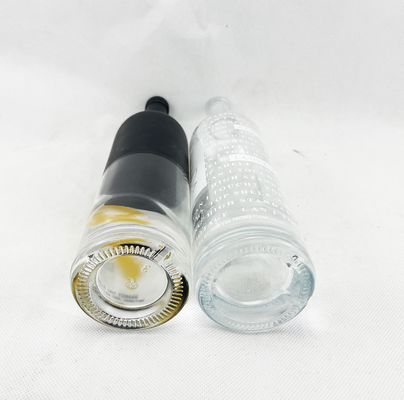 200ml 375ml 500ml 750ml 1000ml Glass Liquor Wine Whisky Bottle with Customized Logo