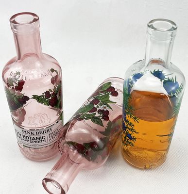700 ml 750 ml 500 ml 1 Liter Customized Transparent Glass Wine Bottle with Custom Logo