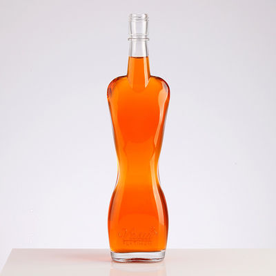 Whisky Spirit Glass Products Unique Shape Woman Body Glass Liquor Bottle for Liquor