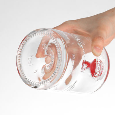 Clear Glass 100ml 250ml 375ml 500ml Round Frosted Wine Vodka Bottle with Cork Stopper