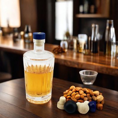 Acceptable Customer's Logo Unique Style 750ml Whiskey Glass Bottle for Beverages