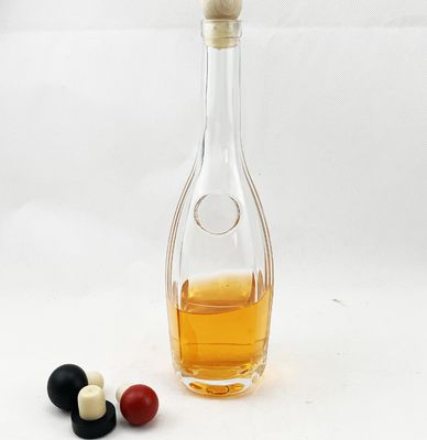 Sample Freely Decal Empty Glass Liquor Bottle Vodka Gin Bottle with Cork Gin Glass Bottle