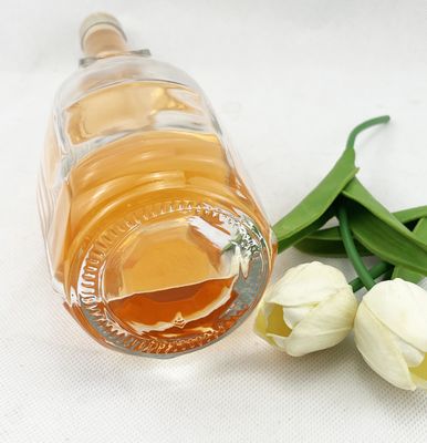 Sample Freely Decal Empty Glass Liquor Bottle Vodka Gin Bottle with Cork Gin Glass Bottle
