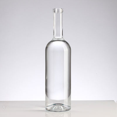 Transparent Glass Bottle 750ml Red Wine Bottle with Cork Sealing Type Made