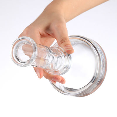 Clear Unique Triangular Long Neck Glass Bottle Large Capacity Whisky Vodka 750ml Fruit Wine Bottle