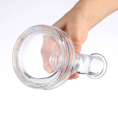 Clear Unique Triangular Long Neck Glass Bottle Large Capacity Whisky Vodka 750ml Fruit Wine Bottle