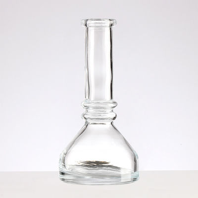 Clear Unique Triangular Long Neck Glass Bottle Large Capacity Whisky Vodka 750ml Fruit Wine Bottle