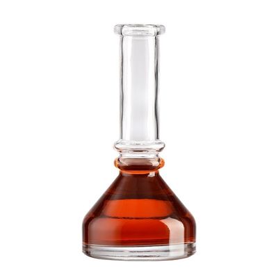 Clear Unique Triangular Long Neck Glass Bottle Large Capacity Whisky Vodka 750ml Fruit Wine Bottle