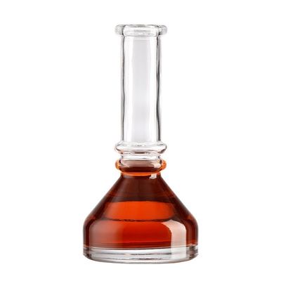 Clear Unique Triangular Long Neck Glass Bottle Large Capacity Whisky Vodka 750ml Fruit Wine Bottle