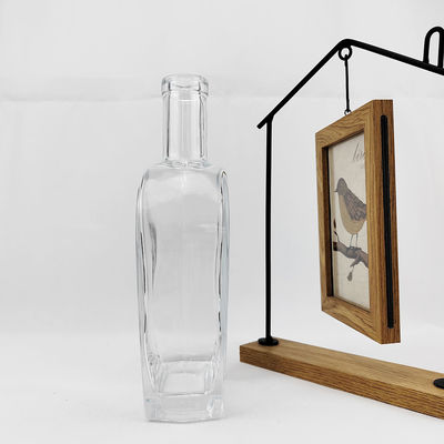 Eco-friendly Glass Body 750ml Glass Wine Bottle with Lid in Unique Design Shape