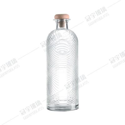 Silkscreen Printing Clear Liquor Vodka Brandy Whisky Glass Wine Bottles for Beverage