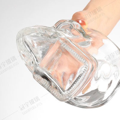 180ml 200ml 300ml 400ml 750ml Glass Bottle With Cork Cap Skull Design For Wine Lovers