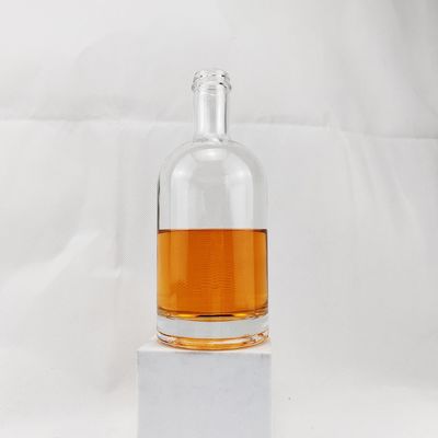 Round 750ml Vodka Spirit Bottle With Custom Glass Bottle and Cap Color Custom Color