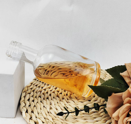 200ml 375ml 500ml 700ml 750ml Round Shape Frosted White Ice Wine Glass Bottle for Whisky