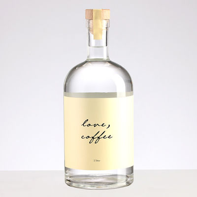 Customized Logo Hot Stamping Glass Bottles for Liquor Whiskey Gift Brandy Bottle XO
