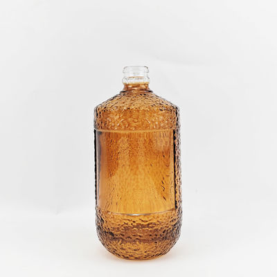 750ml Brown Glass Wine Bottle with Textured Surface Body Material Glass Clear Empty