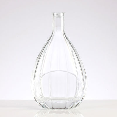 Clear Glass Rum Bottle and Cap for Clients' Specific Requirements
