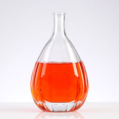 Clear Glass Rum Bottle and Cap for Clients' Specific Requirements