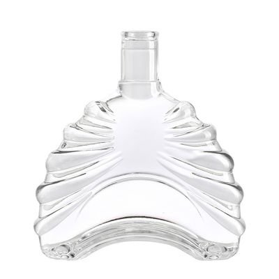 500ML Clear Glass Whiskey Spirit Bottle with Personalized Cap and Cork