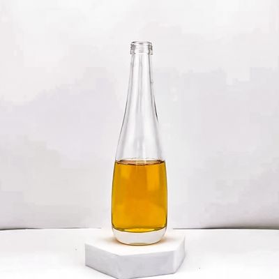 Easy Open End Sealing Type 500ml Cone Glass Bottles for Luxury Wine and Round Shape