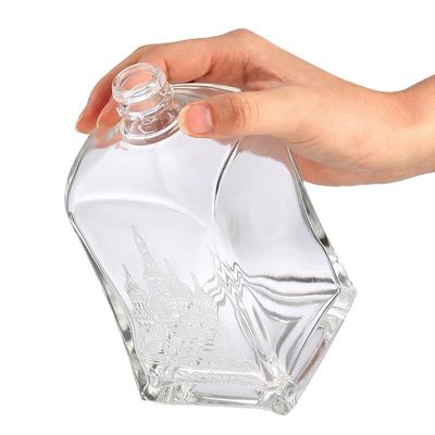 500ml Frosted Glass Bottle for Industrial Home Decoration Liquor Bottle