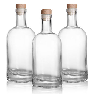 Glass Bottle Custom Empty Crystal Glass Wine Bottles 500ml 750 ml for Beverage Supply