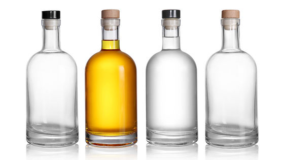 Glass Bottle Custom Empty Crystal Glass Wine Bottles 500ml 750 ml for Beverage Supply