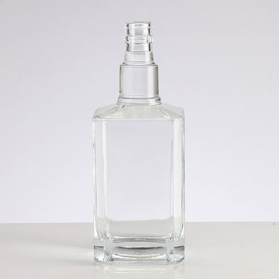Hot Stamping 500ml 750ml Cube Vodka Alcohol Spirits Liquor Whisky Wine Glass Bottle