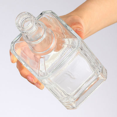Hot Stamping 500ml 750ml Cube Vodka Alcohol Spirits Liquor Whisky Wine Glass Bottle