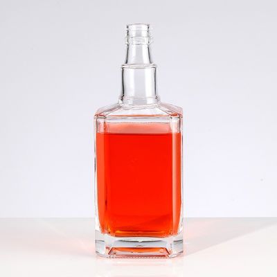 Hot Stamping 500ml 750ml Cube Vodka Alcohol Spirits Liquor Whisky Wine Glass Bottle