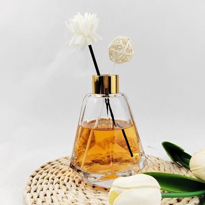 Glass Bottle for Perfume Aromatherapy 60ml 80ml Luxury Diamond Shape Thick Bottom