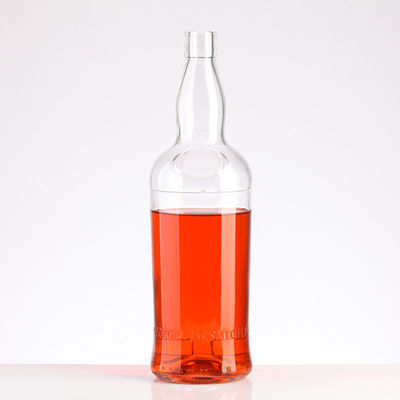 750ml Vodka Glass Bottle with Lid Finish and Customized Logo in Flint Glass