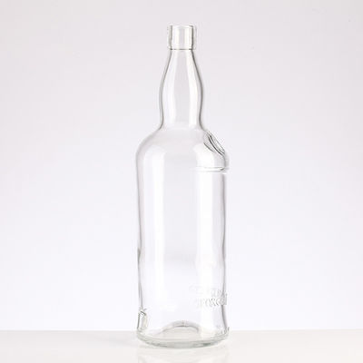 750ml Vodka Glass Bottle with Lid Finish and Customized Logo in Flint Glass