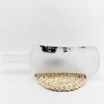 Custom Glass Bottle Round Empty Vodka Whiskey 750ml 1000ml Decorative Liquor Bottles
