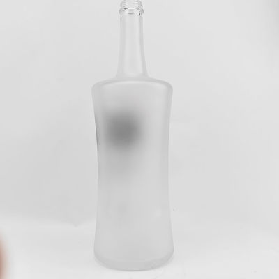 Custom Glass Bottle Round Empty Vodka Whiskey 750ml 1000ml Decorative Liquor Bottles