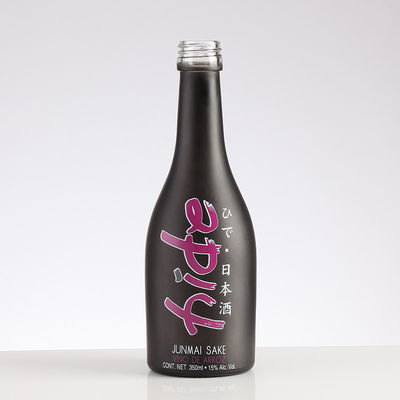 Acceptable Customer's Logo Glass Bottle with Matte Black Spray Printing 500ml 750ml
