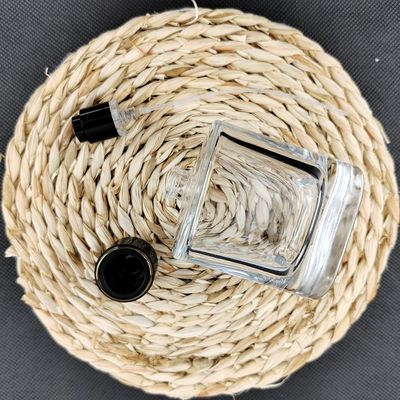 Glass Body Material 100ml Unique Empty Perfume Bottle with Sprayer and Cork Cap