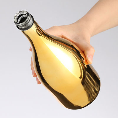 375ml 500ml 750ml Wine Bottle Electroplating Champagne Glass Bottle Sealed with Cork