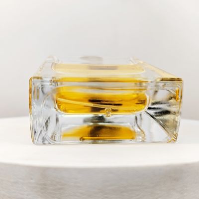 Flat Square Glass Perfume Bottle 50ml 30ml 100ml Empty Bottle with Box Elegant Design