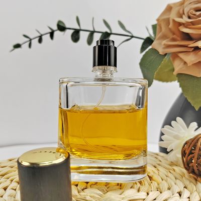 Capacity 30ml Transparent Square Perfume Glass Bottles with Acceptable Customer's Logo