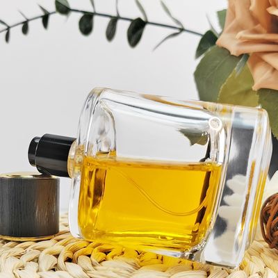 Capacity 30ml Transparent Square Perfume Glass Bottles with Acceptable Customer's Logo