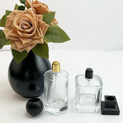 Collar Material Glass Products Empty Perfume Cylinder Glass Bottles 30ml 50ml 100ml