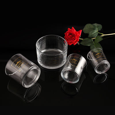 200ml 300ml Glass Candle Jars with Metal Lid Luxury Glossy Internal Painting Black White