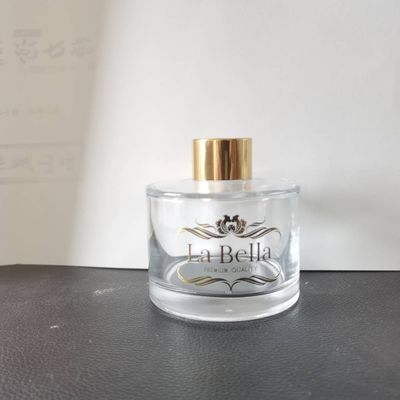 200ml 300ml Glass Candle Jars with Metal Lid Luxury Glossy Internal Painting Black White