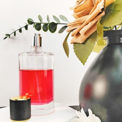 50ml 100ml Transparent Square Perfume Glass Bottle with Hot Stamping Surface Handling