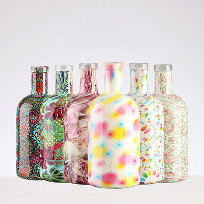 250ml/500ml/700ml/750ml/1L Glass Products for Wine Super Flint Empty Round Vodka Bottle
