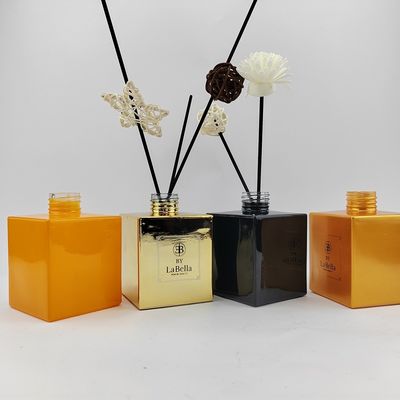 Aromatherapy Glass Bottle 100ml 200ml Empty Cylindrical Color Jar for Reed Diffusion